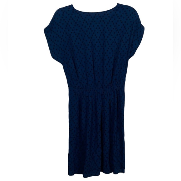 MADEWELL | Blue Diamond Brushstroke Mini Navy and Black Wrap Dress Sz. XS - Picture 5 of 6